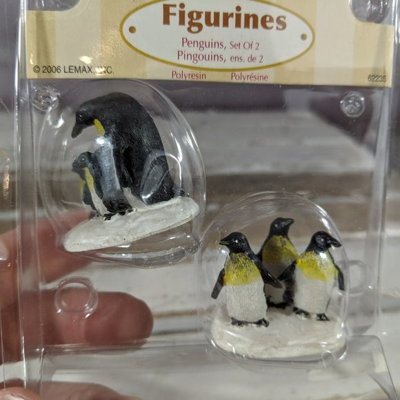 Lemax Village Collection Christmas Penguins Set Of